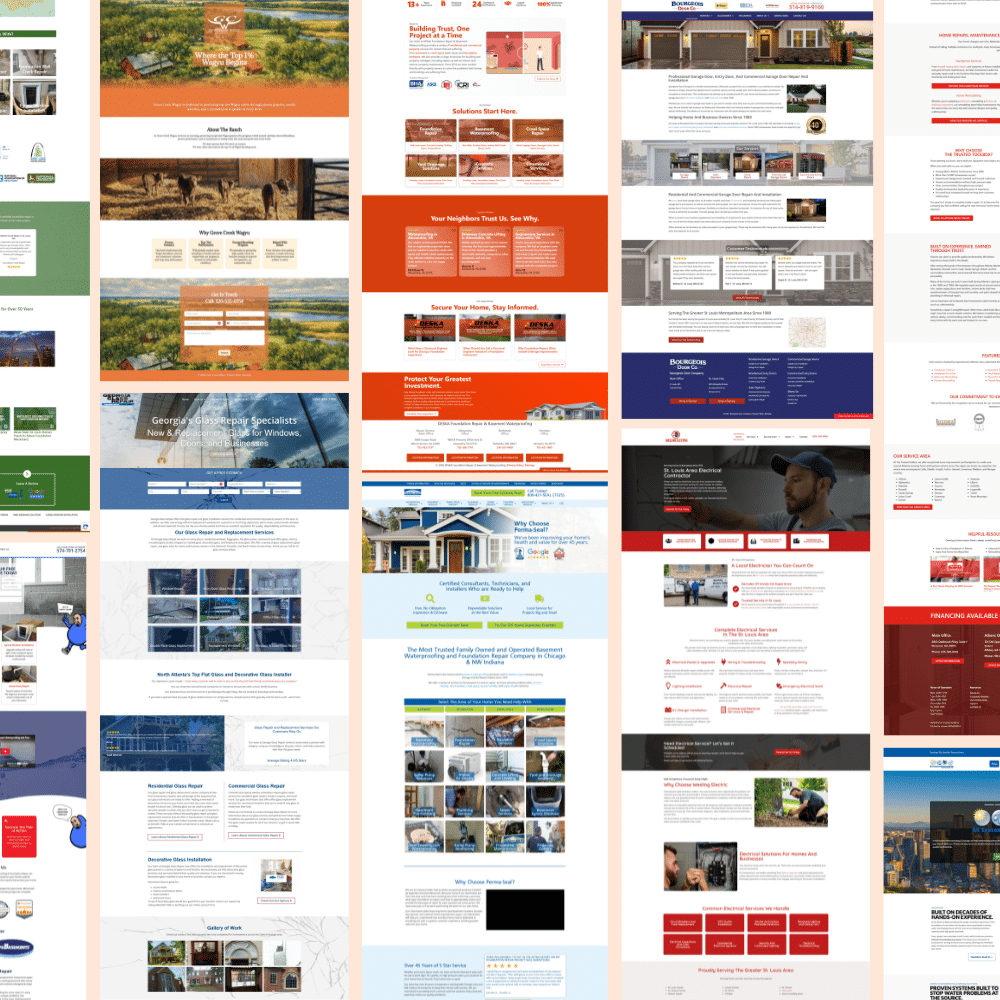 Home Services Website Design Examples